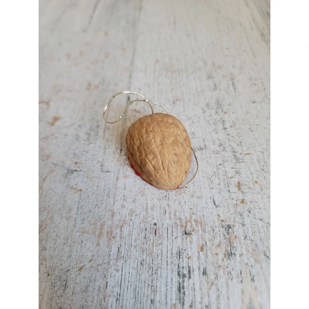 Vintage miniature Victorian baby Walnut unique ornament Xmas home